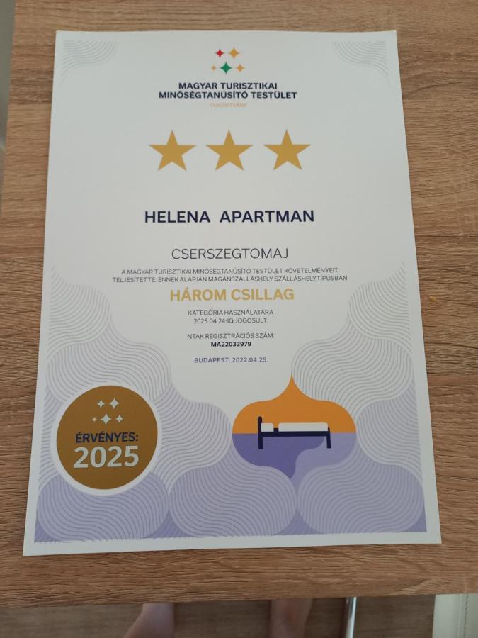 Helena apartman Cserszegtomaj Bagian luar foto